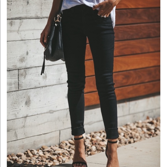 NWT Kan Can Black Basic Skinny Jeans Pants Bottom - Picture 2 of 8